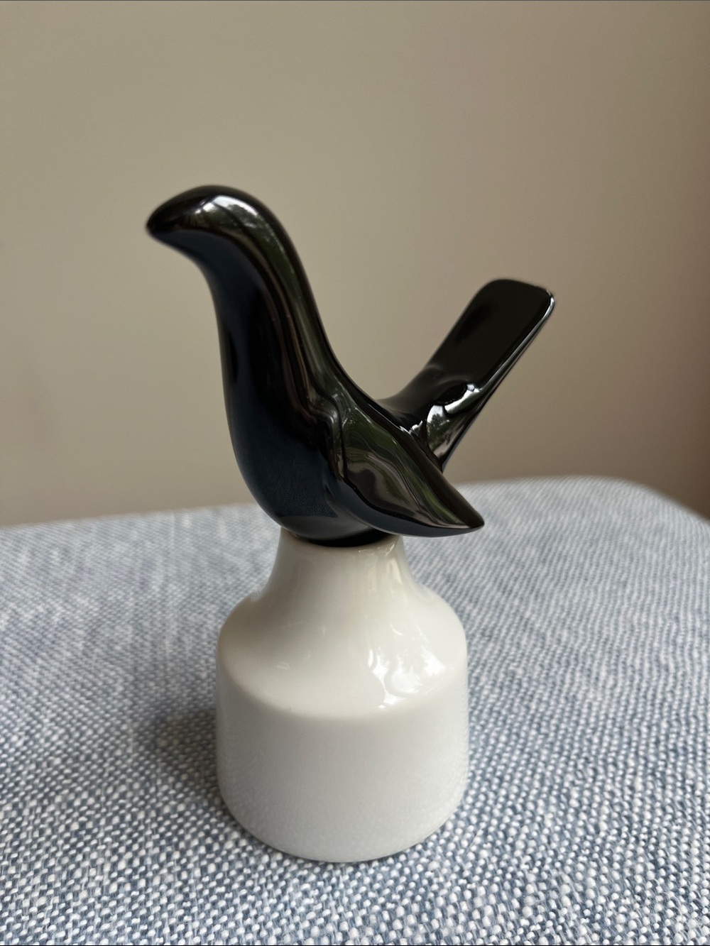 Pie Bird Vintage Porcelain Vent Funnel Crust England 2 piece Blackbird - Picture 9 of 12